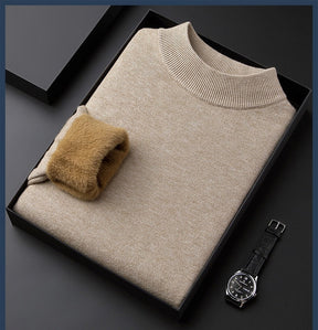 Oxel Wear - Men's Solid Color Thick Cashmere Sweater - High Quality