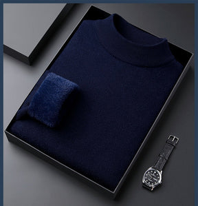 Oxel Wear - Men's Solid Color Thick Cashmere Sweater - High Quality