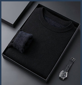 Oxel Wear - Men's Solid Color Thick Cashmere Sweater - High Quality