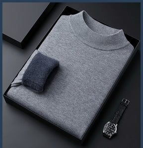 Oxel Wear - Men's Solid Color Thick Cashmere Sweater - High Quality