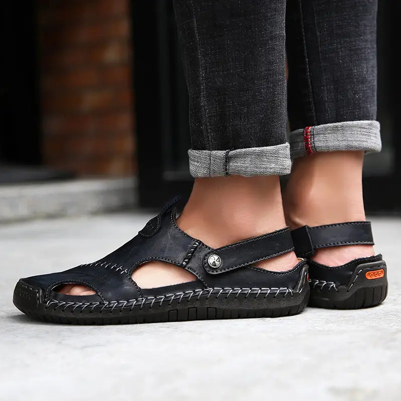 Casual leren sandalen van hoge kwaliteit voor heren – UrbanStep™
