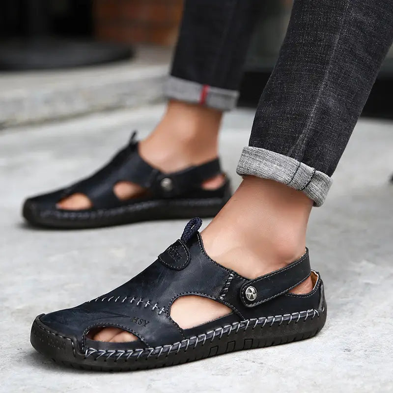 Casual leren sandalen van hoge kwaliteit voor heren – UrbanStep™