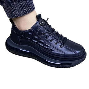 Oxel - Italian Crocodile Print Air Cushion Casual Shoes for Men