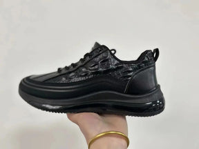 Oxel - Italian Crocodile Print Air Cushion Casual Shoes for Men