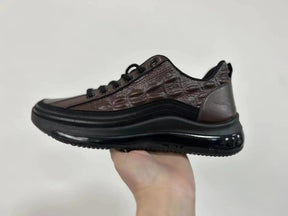 Oxel - Italian Crocodile Print Air Cushion Casual Shoes for Men